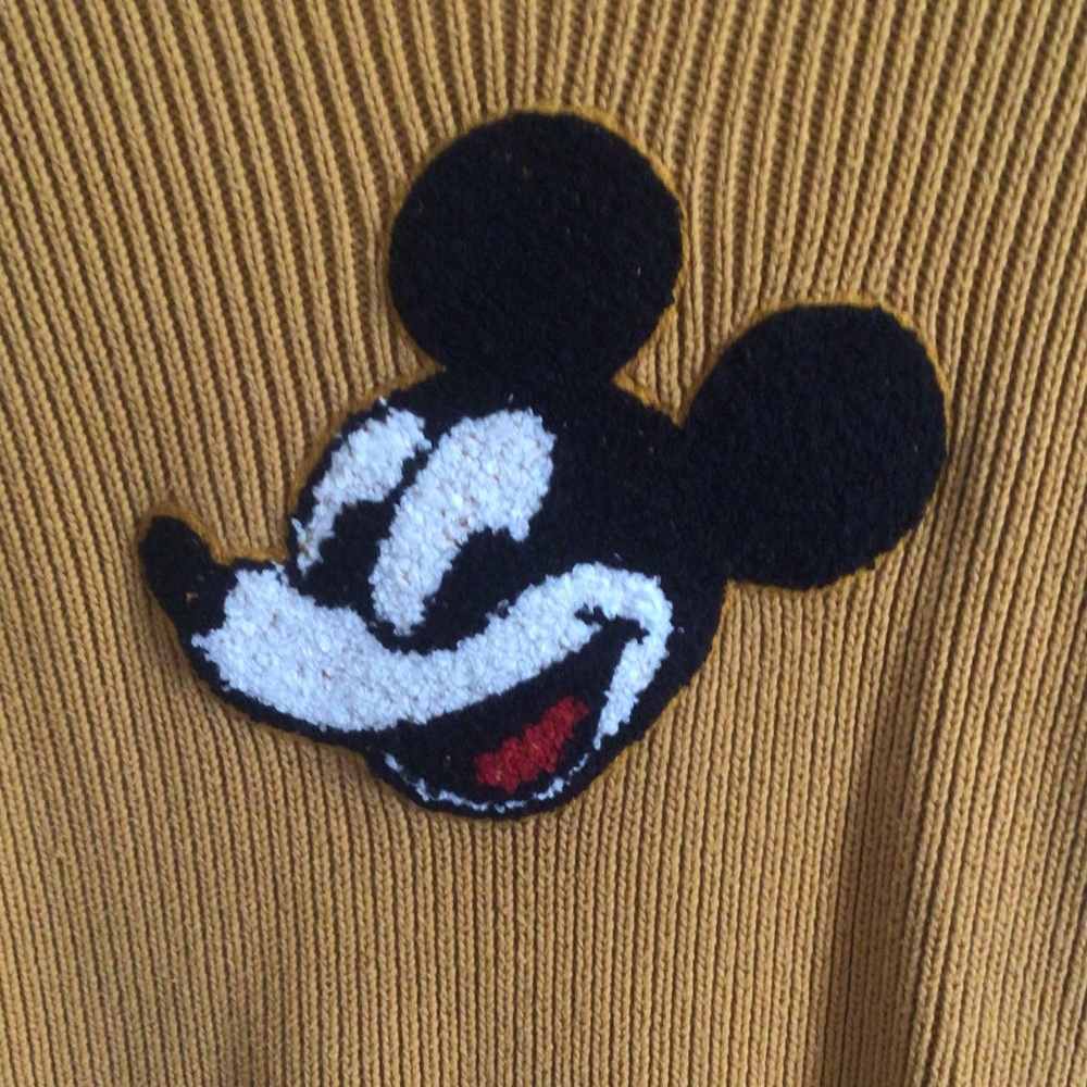 Yellow Mickey mouse turtle neck